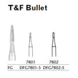 MILTEX Trimming & Finishing Bur, Bullet, 7802, Friction Grip, 19 mm long. MPN: DFG7802-5