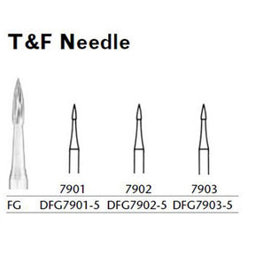 MILTEX Trimming & Finishing Bur, Needle, 7901, Friction Grip, 19 mm long. MPN: DFG7901-5