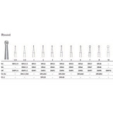 MILTEX Tungsten Carbide Bur, Round, Friction Grip (10/pk). MPN: DFG8