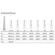 MILTEX Tungsten Carbide Bur, Inverted Cone, Hand Piece, 39, 5/pk. MPN: DHP39