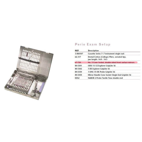 MILTEX Periodontic Exam Dental Instrument Setup. MPN: IS111 - Image 2