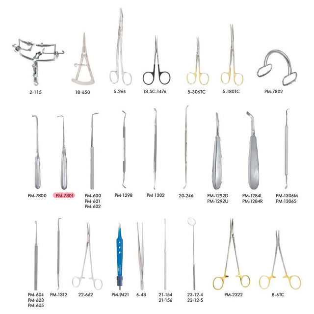 MILTEX PADGETT Cleft Palate Instrument Setup. MPN: IS123