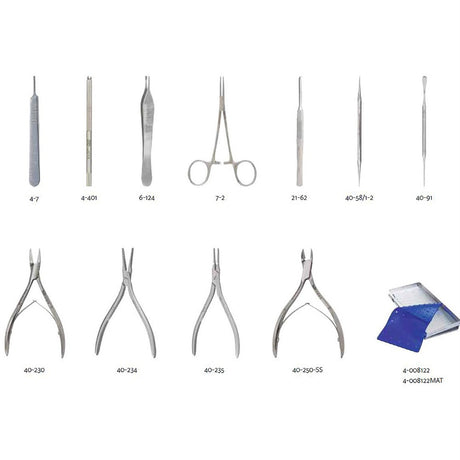 MILTEX Podiatry Toe Nail Removal Instrument Setup. MPN: IS126