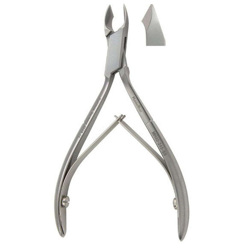 MeisterHand Tissue & Cuticle Nipper, 4" (101mm), convex jaws. MPN: MH40-245-SS