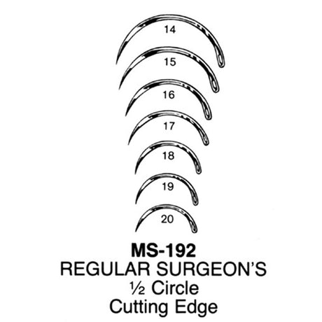 Miltex Regular Surgeon's Needle, Size 15, ½ Circle, Cutting Edge, 12/pk. MPN: MS192-15 - Image 2