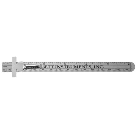 MILTEX Ruler 6" (150mm), graduated in mm and inches, With Pocket Clip. MPN: PM-0676