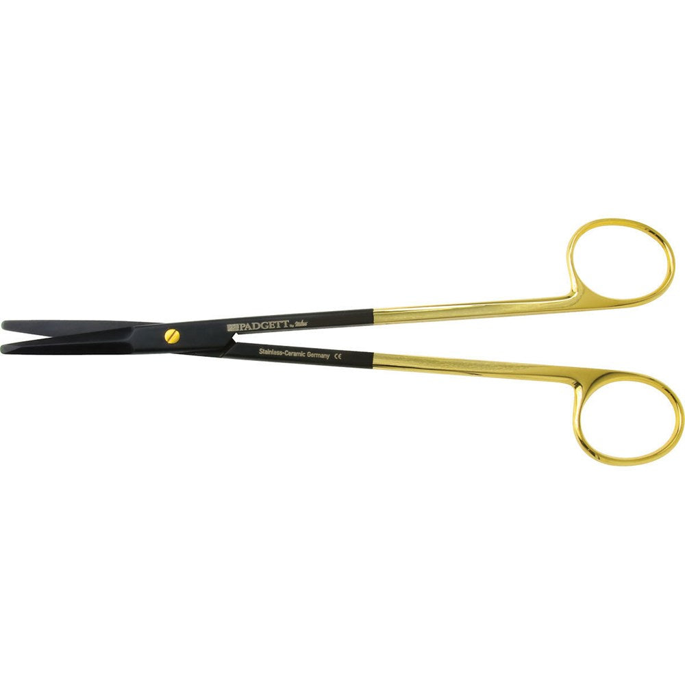 PADGETT Gorney Ceramic Scissors, SuperCut, Tungsten Carbide, Straight, Blunt Flat Tips, Saber-Back Blades, L= 7-1/2" (191 mm). MPN: PM-21SC607CTC