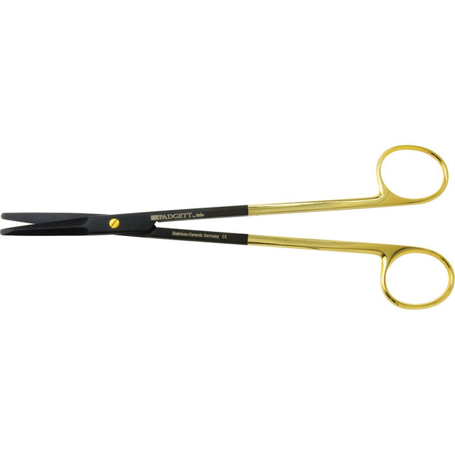 PADGETT Gorney Ceramic Scissors, SuperCut, Tungsten Carbide, Straight, Blunt Flat Tips, Saber-Back Blades, L= 7-1/2" (191 mm). MPN: PM-21SC607CTC