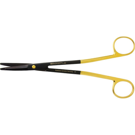 PADGETT Gorney-Freeman Scissors, 7-1/4" (184mm), Ceramic Coated Tungsten Carbide and SuperCut, curved, blunt flat tips. MPN: PM-21SC715CTC