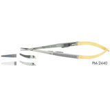 PADGETT Castroviejo Needle Holder, 5½" (14 cm), Curved, Serrated Jaws, with Lock, Tungsten Carbide. MPN: PM-2441