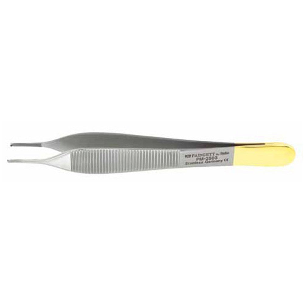 PADGETT Horton-Adson Tissue & Suture Forceps, 4-3/4" (120.6mm), Tungsten Carbide, 1x2 Teeth with Cross Serrated Tying Platform. MPN: PM-2503