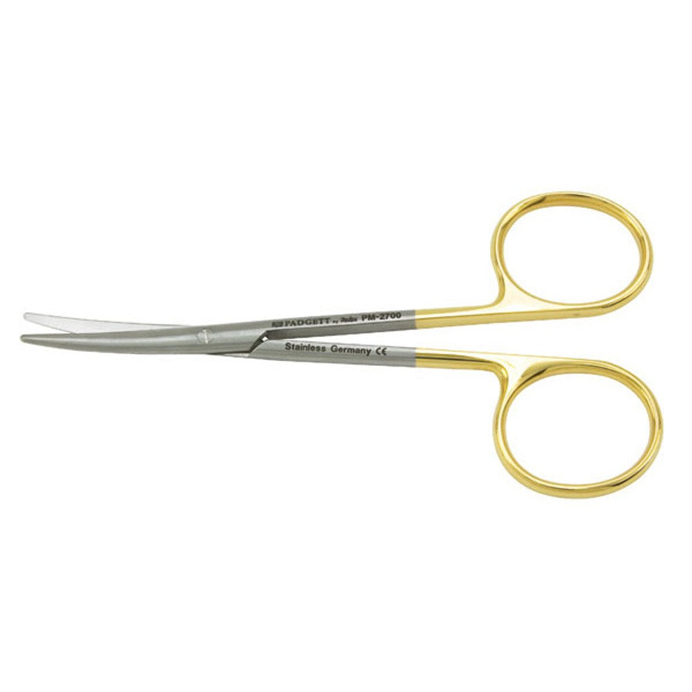 PADGETT Strabismus Scissors, Tungsten Carbide, Curved, 4-1/2" (113.5mm). MPN: PM-2700