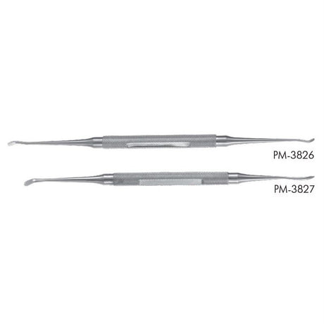PADGETT Kleinert-Kutz Elevator & Dissector, Double-Ended, Slightly Curved Blades, Length= 7" (178 mm), Width 1= 2 mm, Width 2= 4 mm. MPN: PM-3827