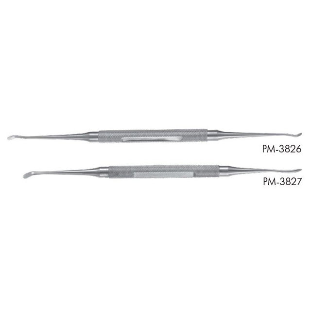 PADGETT Kleinert-Kutz Elevator & Dissector, Double-Ended, Slightly Curved Blades, Length= 7" (178 mm), Width 1= 2 mm, Width 2= 4 mm. MPN: PM-3827