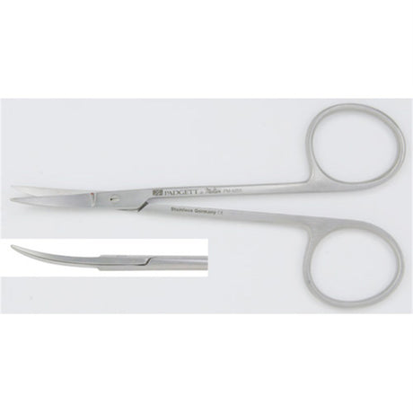 PADGETT Iris Scissors, Curved, Blunt/Blunt, Length= 4-1/2" (114 mm). MPN: PM-4250