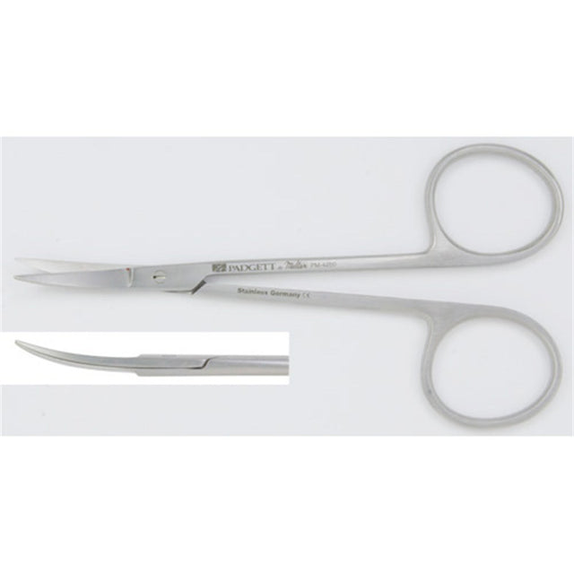 PADGETT Iris Scissors, Curved, Blunt/Blunt, Length= 4-1/2" (114 mm). MPN: PM-4250