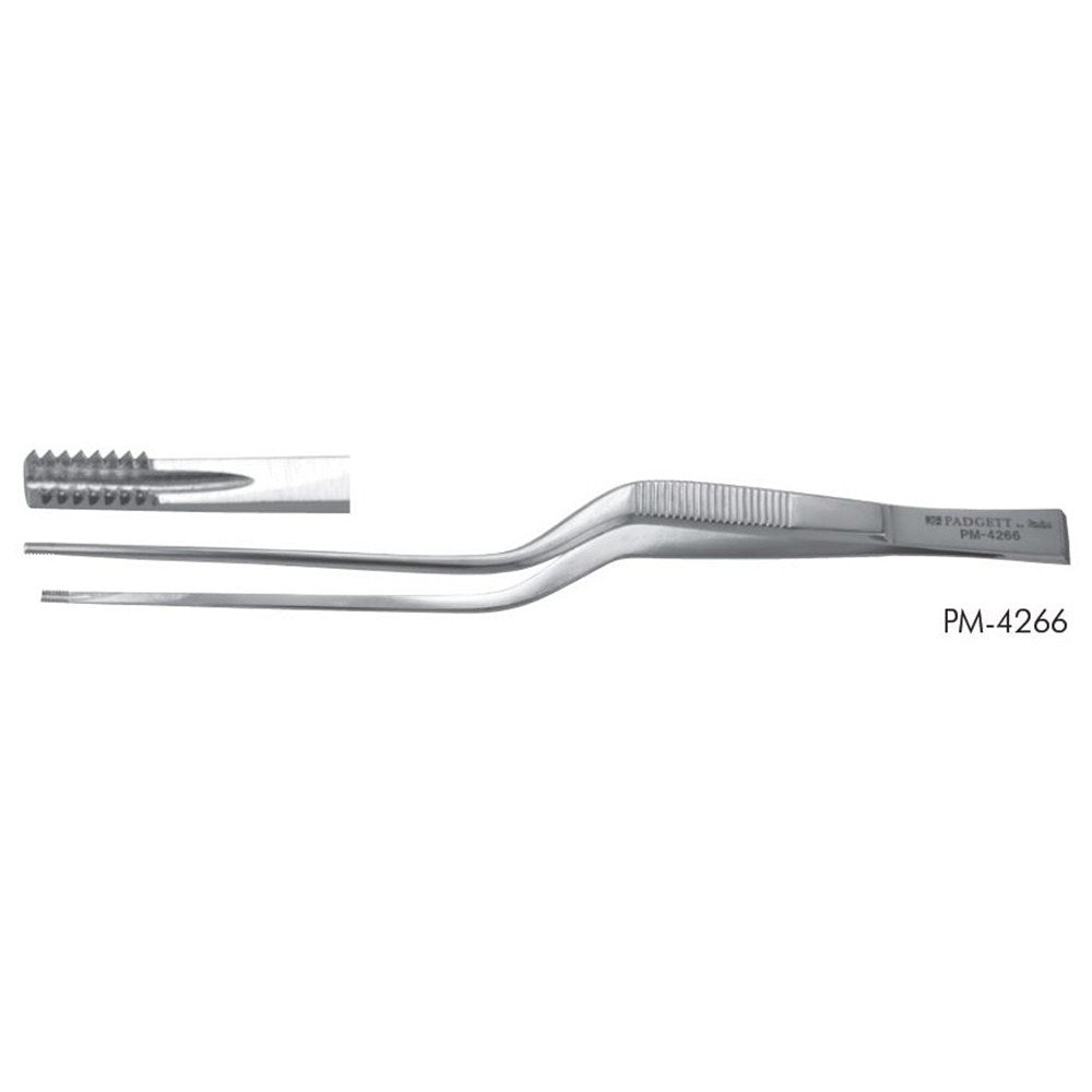 PADGETT Cushing-Brown Tissue Forceps, 8x8 Side Grasping Teeth, Bayonet Style, Length= 7-1/4" (184 mm). MPN: PM-4266