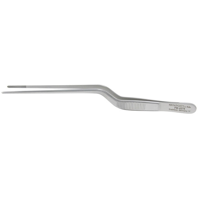 PADGETT Jansen Bayonet Dressing Forceps, Serrated, Length= 7-1/2" (191 mm). MPN: PM-4279