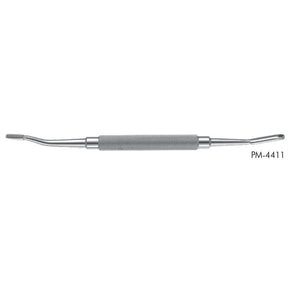 PADGETT Miller Bone File, Double-Ended, Small & Medium, Reverse Cutting, Length= 7-1/4" (184 mm), Width 1= 5.0 mm, Width 2= 4.2 mm. MPN: PM-4411