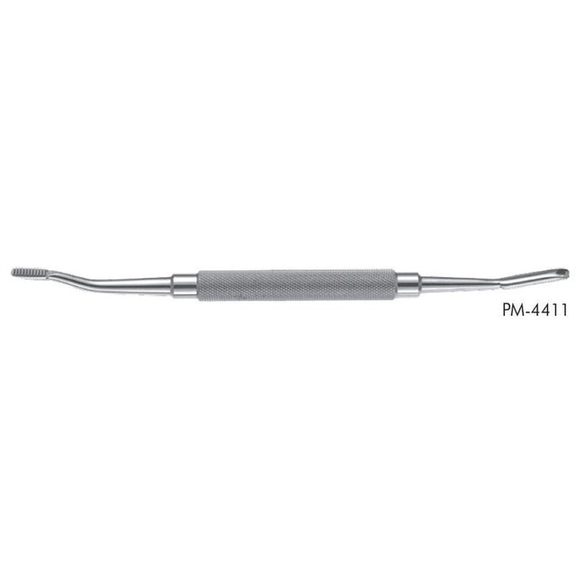 PADGETT Miller Bone File, Double-Ended, Small & Medium, Reverse Cutting, Length= 7-1/4" (184 mm), Width 1= 5.0 mm, Width 2= 4.2 mm. MPN: PM-4411