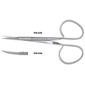 PADGETT Iris Scissors, Ribbon Type, Delicate, Straight, Sharp, Long Blades, Length= 4" (102 mm). MPN: PM-4703