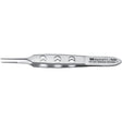PADGETT Bishop-Harmon Iris Dressing Forceps, Serrated, Length= 3-1/4" (83 mm), Jaw= 0.6 mm. MPN: PM-4809