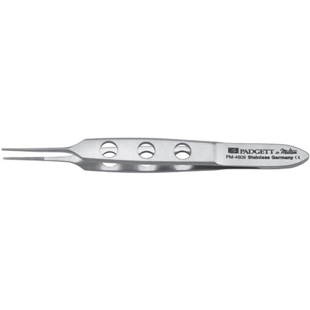 PADGETT Bishop-Harmon Iris Dressing Forceps, Serrated, Length= 3-1/4" (83 mm), Jaw= 0.6 mm. MPN: PM-4809
