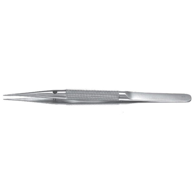 PADGETT Micro Suture Forceps, Straight with Tying Platform, 0.3 mm Wide, Length= 4-3/4" (121 mm). MPN: PM-4859