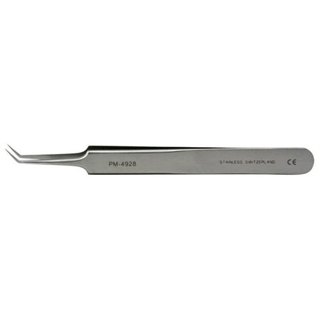 PADGETT Micro Surgical Forceps (Jeweler's Forceps), 4-3/8" (110mm), Angled. MPN: PM-4928