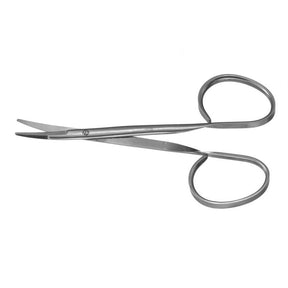 PADGETT Kaye Blepharoplasty Scissors, Ribbon Type, 4-1/4" (107mm), Curved, Serrated. MPN: PM-4955