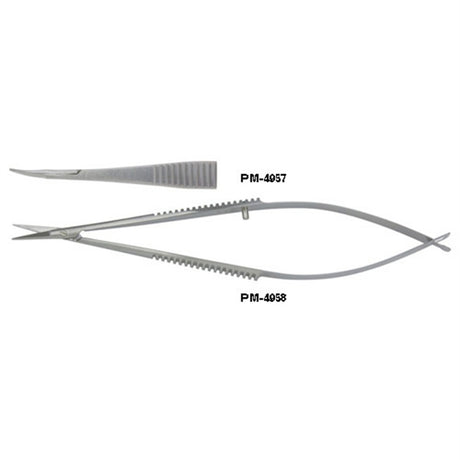 PADGETT Hood Micro Dissecting Scissors, Curved, Sharp, Length= 4" (102 mm). MPN: PM-4957