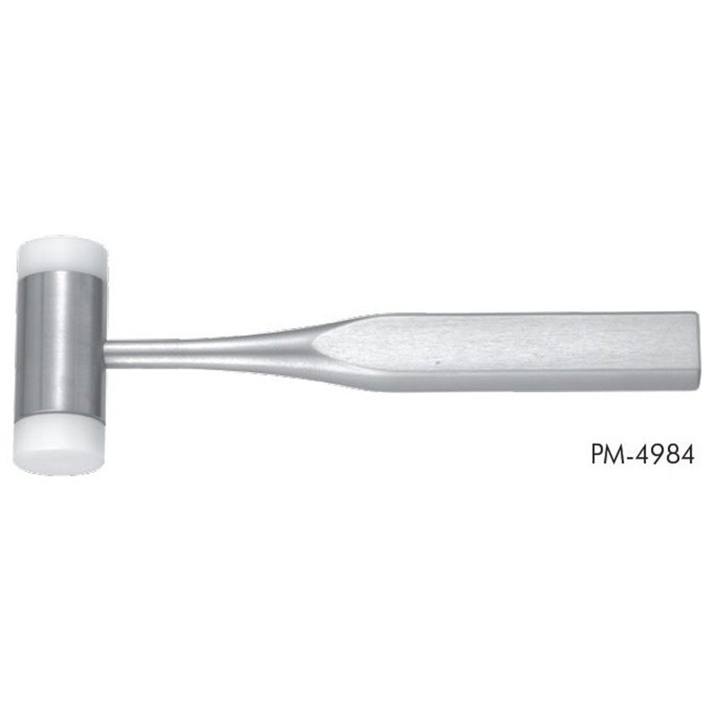 PADGETT Nasal Mallet, Head 4 oz. (113g) with 2 Replaceable Nylon Caps, Length= 7-3/8" (187 mm), Diameter= 1" (25 mm). MPN: PM-4984