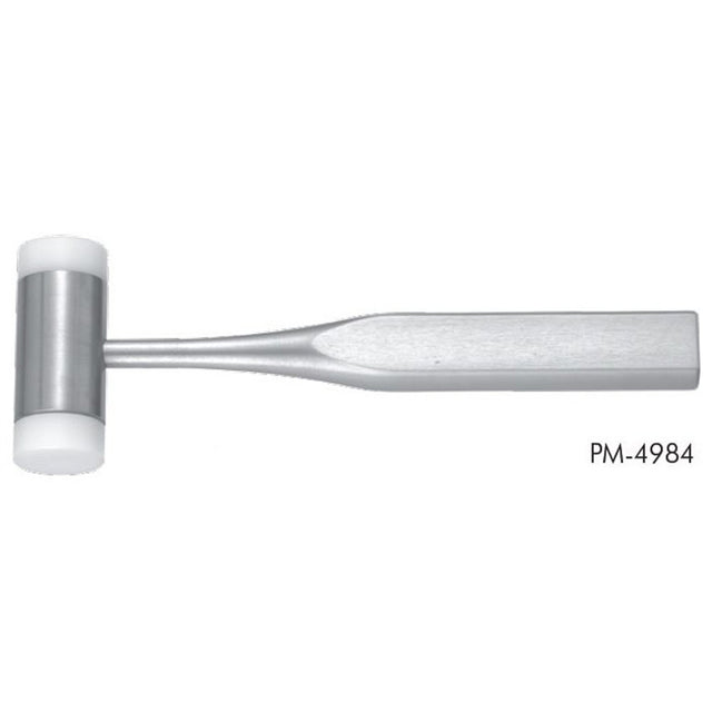 PADGETT Nasal Mallet, Head 4 oz. (113g) with 2 Replaceable Nylon Caps, Length= 7-3/8" (187 mm), Diameter= 1" (25 mm). MPN: PM-4984