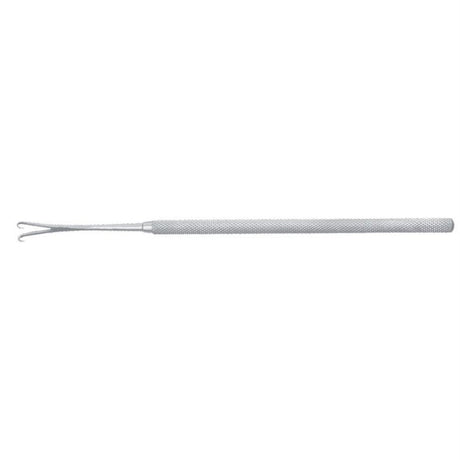 PADGETT Nasal Tenaculum Hook, 2 Sharp Prongs, Aluminum Handle, Length= 6-1/4" (159 mm), Width= 7 mm. MPN: PM-501B