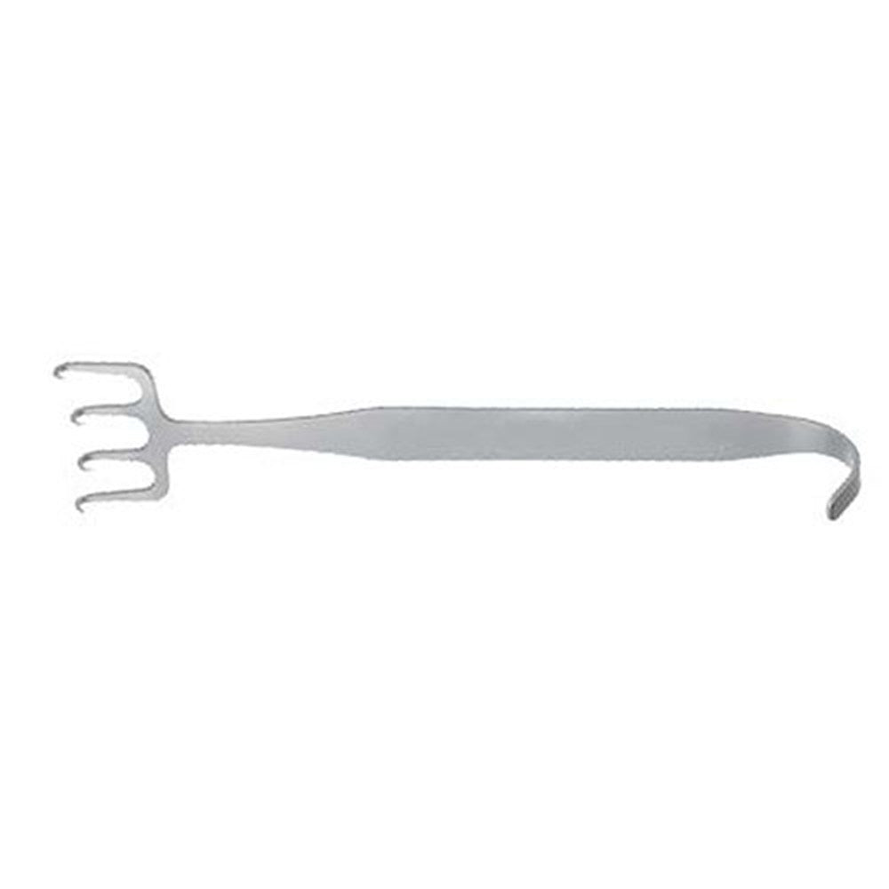 PADGETT Freeman Face Lift Retractor, 4 Sharp Offset Prongs, Length= 7" (178 mm), Width= 1-1/2" (38 mm). MPN: PM-509