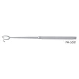 PADGETT Fomon Double Ball End Retractor, 2 Prong, Blunt Ball Ends with Round Knurled Handle, Length= 6-1/4" (159 mm), Width= 13 mm. MPN: PM-5381