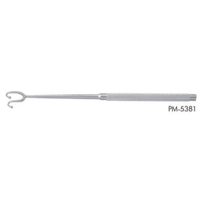 PADGETT Fomon Double Ball End Retractor, 2 Prong, Blunt Ball Ends with Round Knurled Handle, Length= 6-1/4" (159 mm), Width= 13 mm. MPN: PM-5381