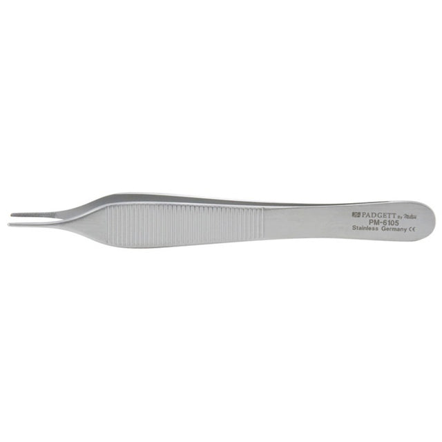 PADGETT Adson Dressing Forceps, Delicate, Cross-Serrated, Length= 4-3/4" (121 mm). MPN: PM-6105
