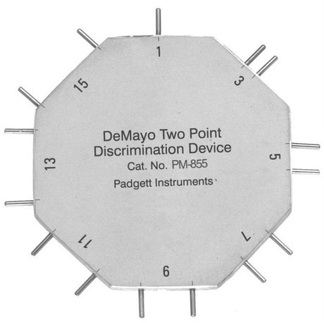 PADGETT DeMayo Two-Point Discrimination Device, Used for Post hand surgery diagnostic. MPN: PM-855