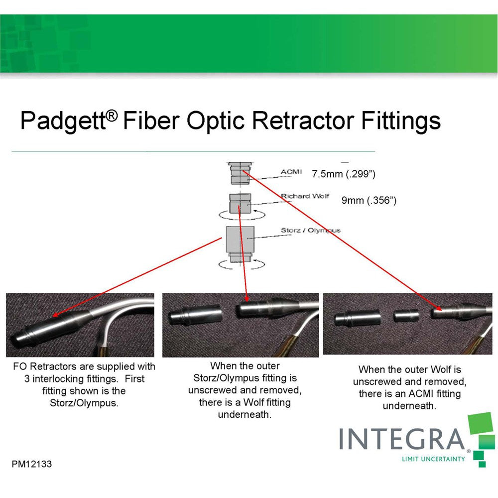 PADGETT Ferreira Breast Augmentation Retractor, Fiber Optic, 7-1/2" (191mm) x 1" (25mm) Blade. MPN: PM-895FO - Image 3