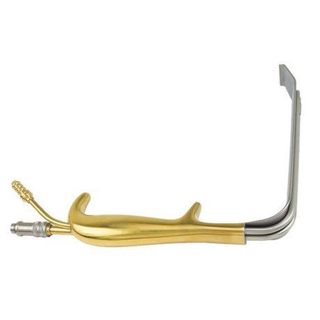 PADGETT TBTS-Style Retractor, Fiber Optic, with Suction Port and Teeth, 7-1/2" x 1-1/8" (190x30mm) Blade. MPN: PM-900FO