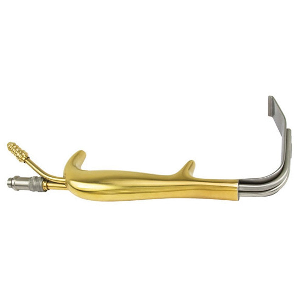 PADGETT TBTS-Style Fiber Optic Retractor, Suction Port Without Teeth, Length= 9" (229 mm), Blade= 90 x 24 mm (LxW). MPN: PM-901FO