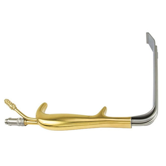 PADGETT TBTS-Style Fiber Optic Retractor, Suction Port Without Teeth, Length= 9" (229 mm), Blade= 190 x 30 mm (LxW). MPN: PM-904FO