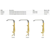 PADGETT TBTS-Style Fiber Optic Retractor, Suction Port Without Teeth, Length= 9" (229 mm), Blade= 190 x 30 mm (LxW). MPN: PM-904FO - Image 4