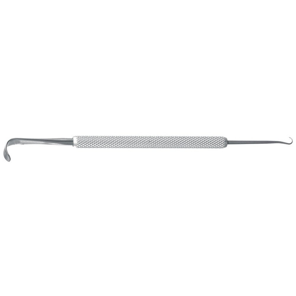 PADGETT Adamson Double-Ended Hook & Retractor, Length= 6-1/4" (159 mm), Retractor= 7.5 mm x 5 mm, Hook= 3 mm. MPN: PM-9056