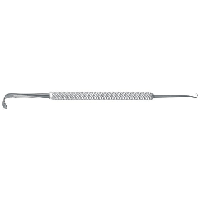 PADGETT Adamson Double-Ended Hook & Retractor, Length= 6-1/4" (159 mm), Retractor= 7.5 mm x 5 mm, Hook= 3 mm. MPN: PM-9056