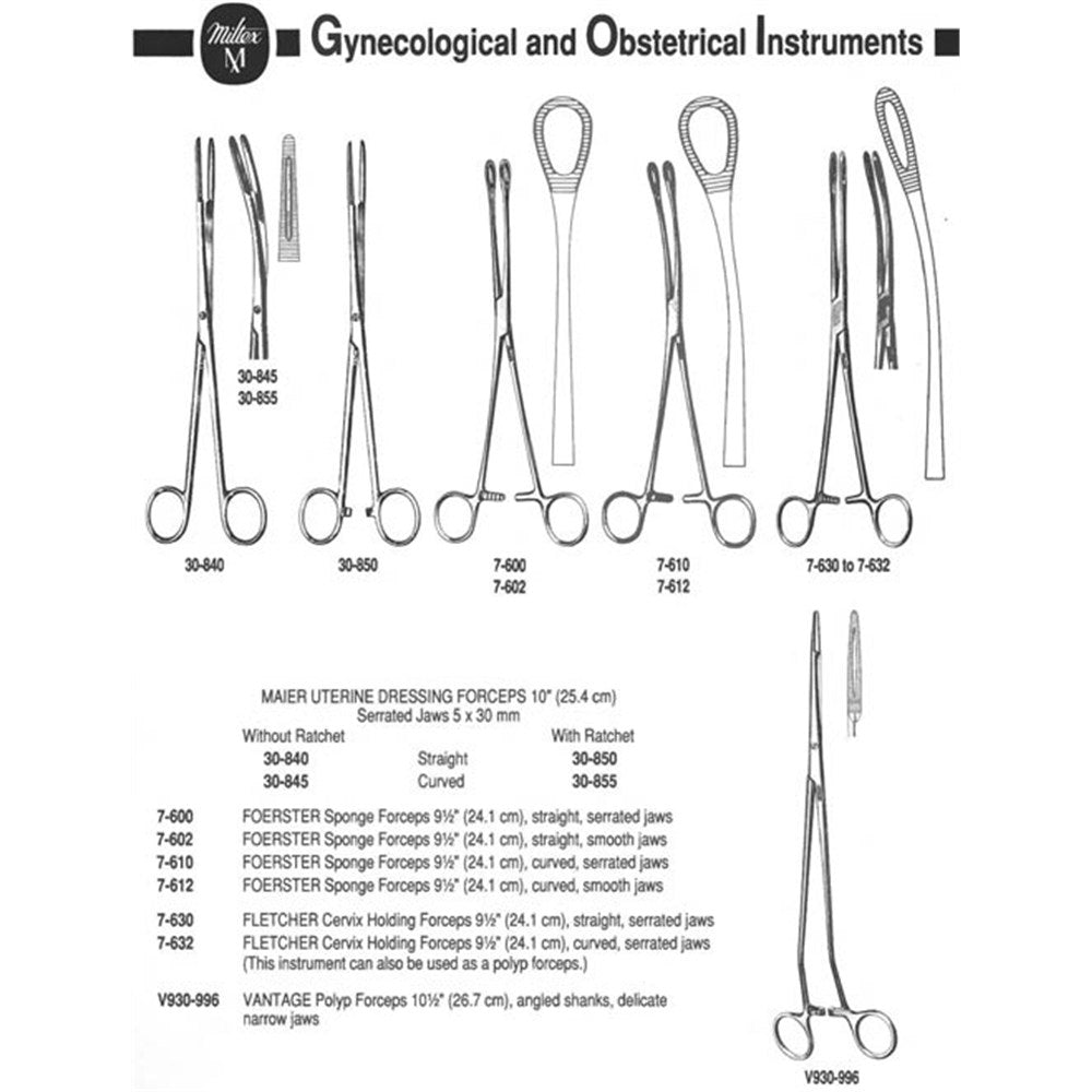 MILTEX VANTAGE Polyp Forceps 10 1/2" (26.7), angled shanks, delicate narrow jaws. MPN: V930-996 - Image 2