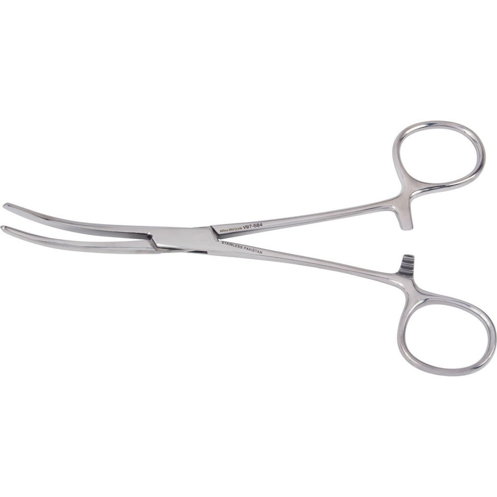MILTEX VANTAGE ST VINCENT Tube Occluding Forceps, 6-1/4" (160mm), curved, smooth jaws. MPN: V97-584