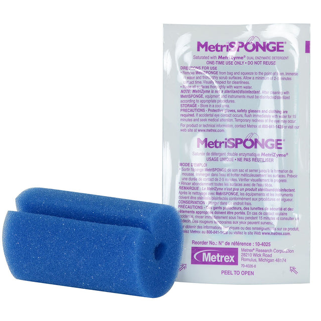 METREX MetriSponge with MetriZyme dual-enzymatic detergent. MPN: 10-4025