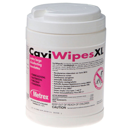METREX XL CaviWipes Disinfecting Towelettes, 65 Wipes. MPN: 13-1150